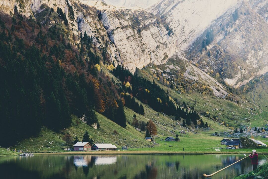 swiss lake and mountains